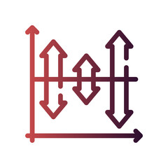 bar chart gradient icon