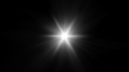 Abstract lens flare light over black background