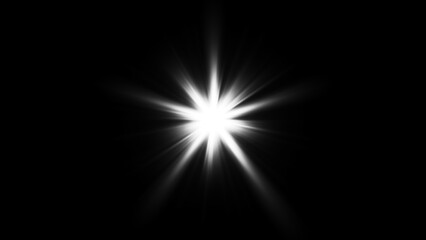 Glowing white starburst abstract light background