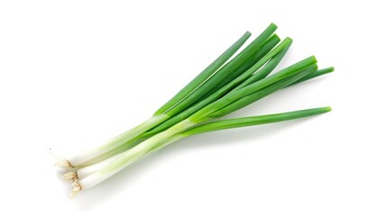 Green Onions Isolated on White Background