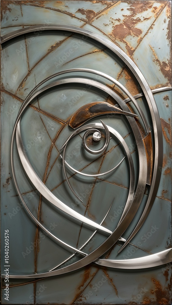 Canvas Prints Spiral Metal Wall Art