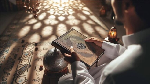 moslem holding qur'an