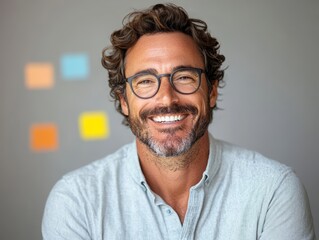 Obraz premium People facial emotion expression, AI generated