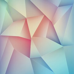 Fototapeta premium The design showcases a harmonious blend of soft gradient shades and engaging polygonal shapes, creating an inviting backdrop. Generative AI
