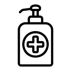 alcohol gel line icon
