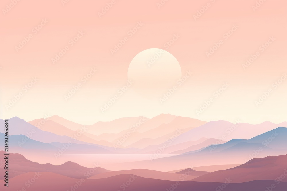 Sticker Dreamy landscape backgrounds mountain.