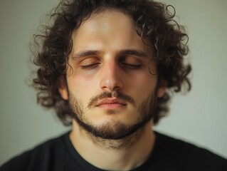 Fototapeta premium People facial emotion expression, AI generated