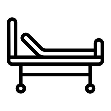recommend clip art: hospital bed line icon