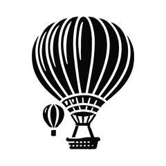 Naklejka premium Hot Air Balloon Rider Silhouette