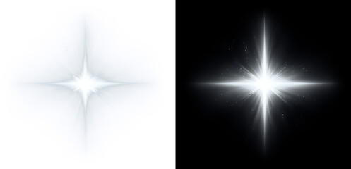 light beam bright, star-like explosion of light radiating outward in a cross shape. png transparent
