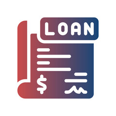 briefcase flat gradient icon