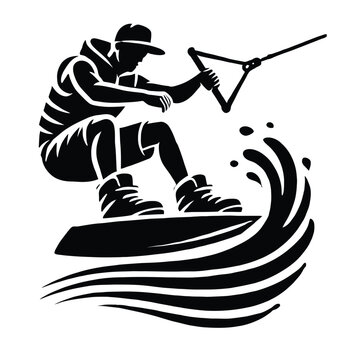 Wakeboarder Silhouette