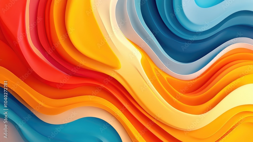 Poster abstract colorful wave background