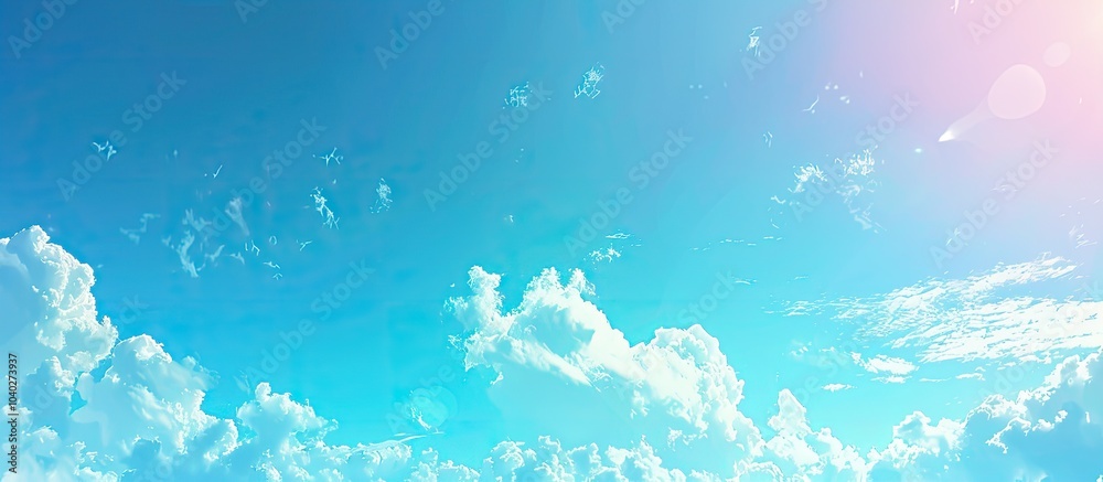 Poster sky background with a sense of fresh breeze in a copy space image