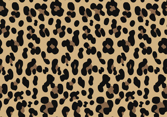 
leopard print repeat pattern, trendy animal background with spots, endless texture
