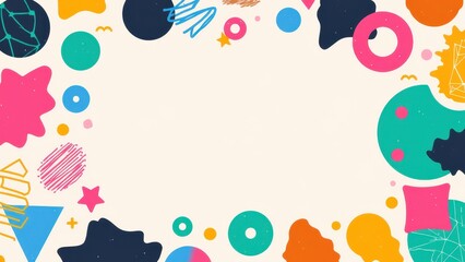 Colorful Abstract Pattern with Fun Shapes
