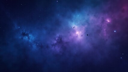 Naklejka premium Colorful Cosmic Background with Stars and Nebulae