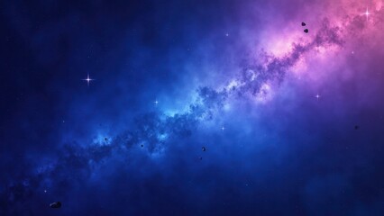 Obraz premium Vibrant Galaxy with Space Dust and Colorful Background