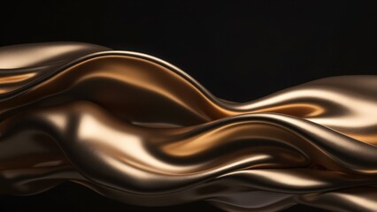 Smooth Metallic Waves on Dark Background