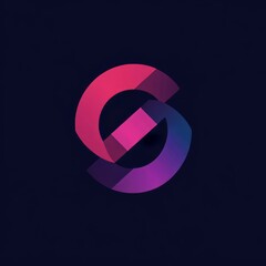 Fototapeta premium A modern, abstract logo featuring intertwined shapes in vibrant colors.