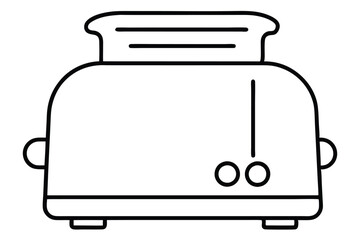 Toaster line art vector illustration