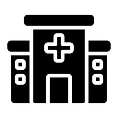 Obraz premium hospital glyph icon