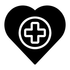 Obraz premium heart glyph icon
