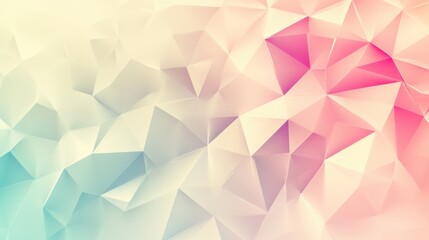 The design showcases a smooth gradient with soft-edged polygonal shapes in gentle pastel hues, adding an artistic flair to any setting. Generative AI