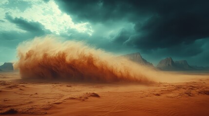 Desert storm a dynamic display of nature's power and beauty