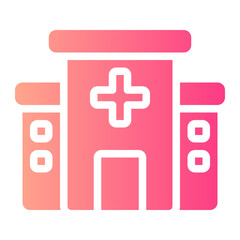 Obraz premium hospital gradient icon