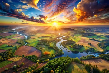 Stunning Landscape Photography of World Time Zones at Sunrise with Vibrant Colors and Dramatic Skies