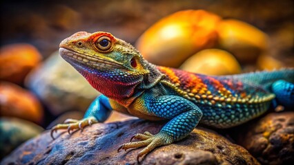 Stunning Lizard on Stones - Nature's Beauty Captured in Detail