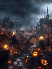 halloween holiday poster. halloween festive background