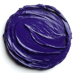 Fototapeta premium A circular swirl of vibrant purple paint, showcasing texture and color.