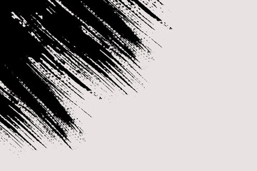 Diagonal brush stroke background with copy space for text. Grunge painted texture. Black and white backdrop