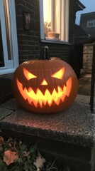 Obraz premium halloween holiday poster. halloween festive background