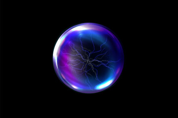 Science and technology abstract graphic background sphere. Force field globe shell. Vector