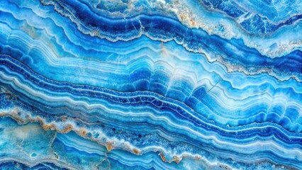 Obraz premium Aerial view of blue onyx stone texture slab abstract background