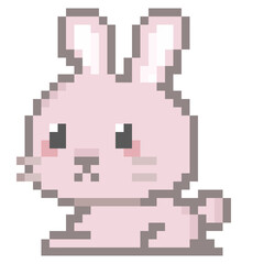 Obraz premium 干支のイメージ, ドット絵, 卯, うさぎ
