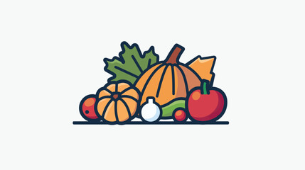 Thanksgiving Minimal Flat Line Stroke Icon, Thanksgiving day, Thanksgiving day celebration, Oktoberfest 