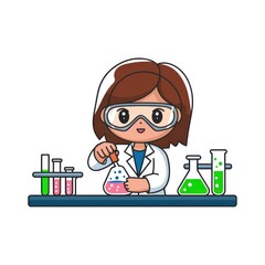 cartoon scientist