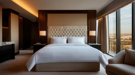 Elegant Luxury Bedroom with King Size Bed