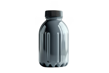Grey squeeze bottle isolated on transparent background, png file, no background png file