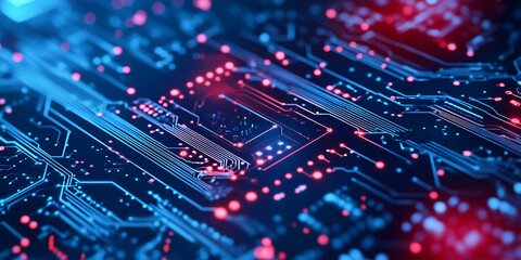 Obraz premium Intricate internal structure of a quantum chip highlighting its complex circuitry, quantum components, and their precise connections. An exploration of cutting-edge technology and innovation 