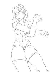 illustration d'une jeune femme qui s'étire