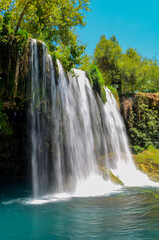 duden waterfall in the woods, antalya