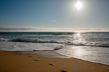 Very beautiful beach in the city of Los Angeles, coast of the Pacific ocean, California, United States.