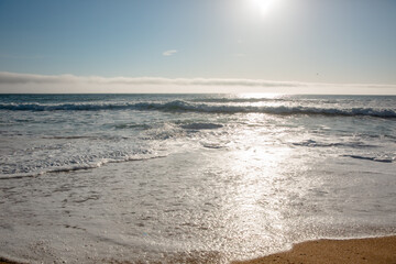 Very beautiful beach in the city of Los Angeles, coast of the Pacific ocean, California, United States.