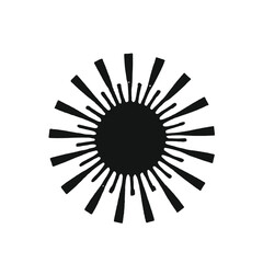 A black and white image of a circular pattern, vector silhouette