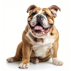 Obraz premium Bulldog sitting happy bulldog mammal animal.